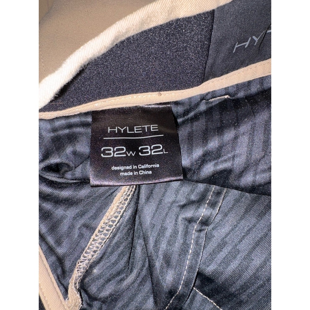 Hylete Chino Pants Mens 32x32 Khaki Beige Golf Performance Wicking Slacks‎ - Picture 7 of 7